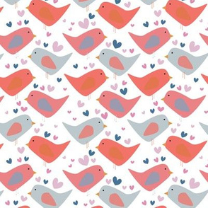 Lovebirds Dotted Hearts