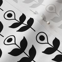 Pattern 0106 - abstract black and white flowers