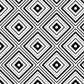 Pattern 0107 - black and white geometric
