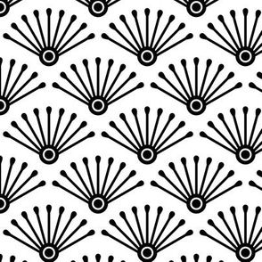 Pattern 0108 - abstract black and white flowers