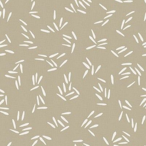 Minimalist Bamboo Leaves - Neutral Linen / Medium