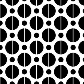 Pattern 0111 - black circles, polka dot