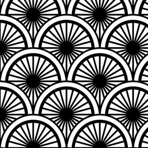 Pattern 0113 - black and white art deco ornaments