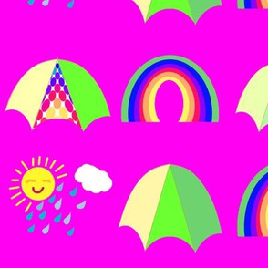 Umbrellas and Rainbow 20