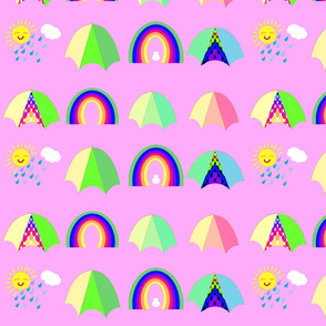 Umbrellas and Rainbow 19