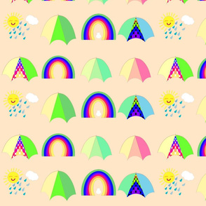 Umbrellas and Rainbow 23