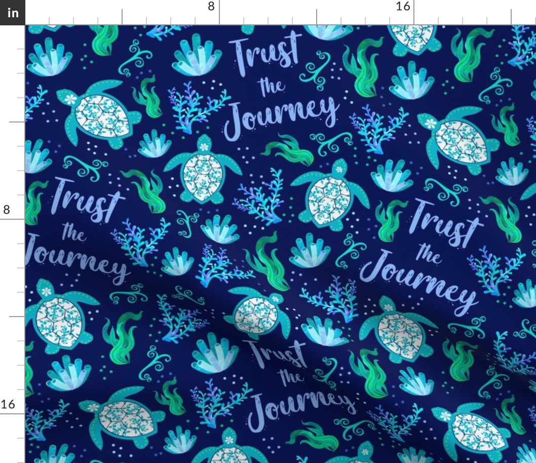 Bigger Scale Trust the Journey Sea Turtles on Navy