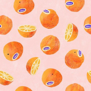 Market Oranges on Pink