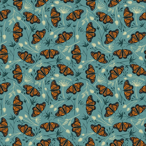 Monarch butterflies. Small scale. 