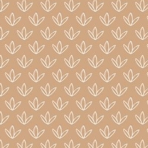 Hand drawn line leaves - gold