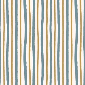 wonky stripes blue and gold