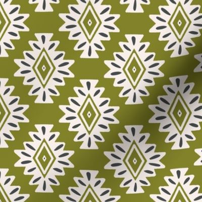 abstract aztec geometric - citron green - regular