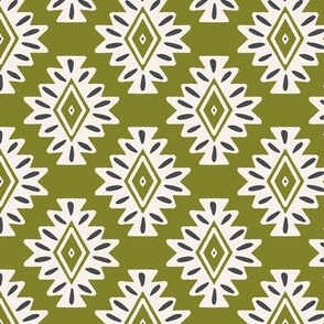 abstract aztec geometric - citron green - regular