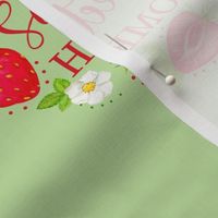 8x8 Swatch - Fits 6" Hoop for Embroidery or Wall Art - DIY Pattern Kit Template Quilt Square Home Sweet Home Strawberries