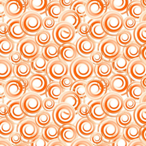Mini Fiery Hurricane - Nature Soft Orange Fire Rain Drops - Surface Spiral Waves - Light Orange Fantasy Wind Texture Swirl Ornament - Small