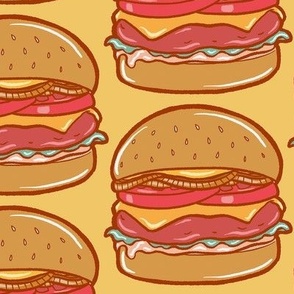 Cheeseburgers on Yellow - Large