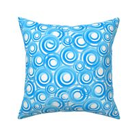 Mini Water Hurricane - Nature Soft Aquamarine Rain Drops - Surface Spiral Waves - Light Sky Blue Fantasy Wind Texture Swirl Ornament - Small