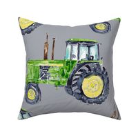 Green tractor large grey