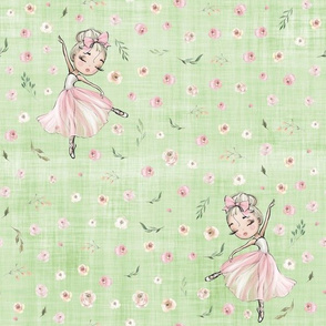 ballet green linen