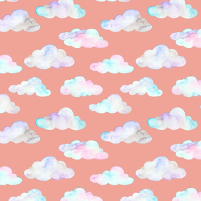 Clouds pink