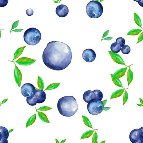 Blueberries. Blueberry,fruits,watercolour pattern 
