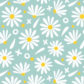 Daisies Pattern – Mint