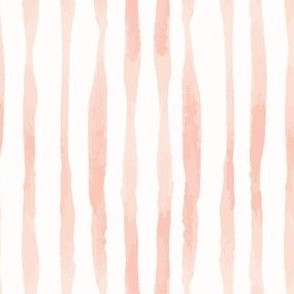 Foxtail Ferns in Pink - Watercolor vertical stripes