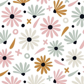 Daisies Pattern – Pink & Mint
