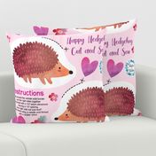 Happy Hedgehog Easy Cut and Sew Stuffie