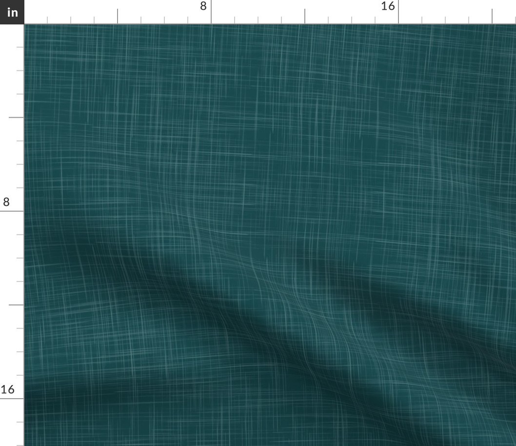 bohemian dark green - linen texture on dark green - textured fabric