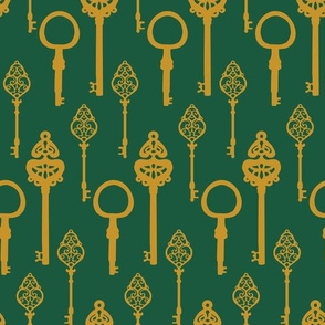Elegant keys - Green & Gold