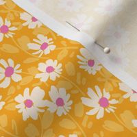 Yellow White Pink Ditsy Floral