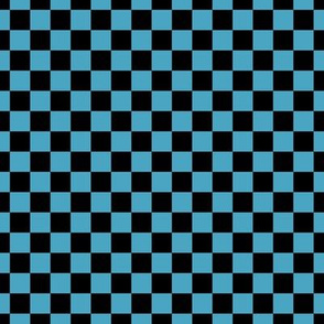 Checker Pattern - Blueberry Sorbet and Black