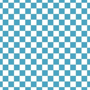 Checker Pattern - Blueberry Sorbet and White