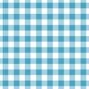 Gingham Pattern - Blueberry Sorbet and White