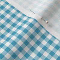Small Gingham Pattern - Blueberry Sorbet and White