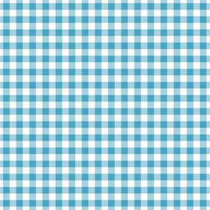Small Gingham Pattern - Blueberry Sorbet and White