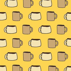 Mugs Medium on Yellow