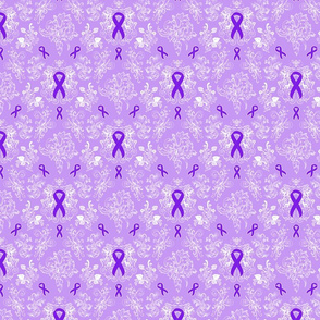 damask purple ribbons on pale purple