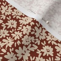 White and Brown Floral