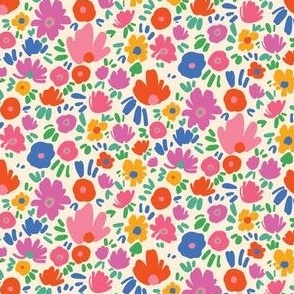 Small Ditsy Colorful Floral