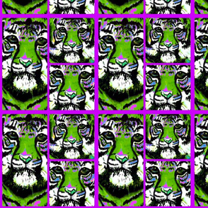  BIG green tiger collage of 3 