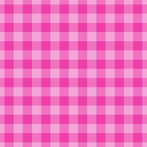 Gingham Pattern - Flirty Magenta and Lavender Rose