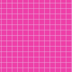 Grid Pattern - Flirty Magenta and Lavender Rose