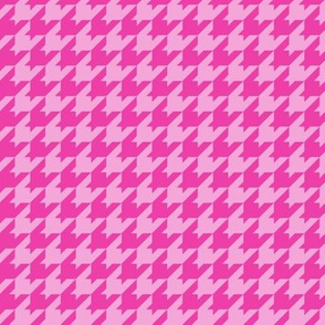 Houndstooth Pattern - Flirty Magenta and Lavender Rose