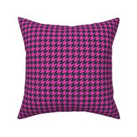 Houndstooth Pattern - Flirty Magenta and Medium Charcoal