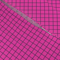 Grid Pattern - Flirty Magenta and Medium Charcoal