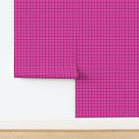 Grid Pattern - Flirty Magenta and Medium Charcoal