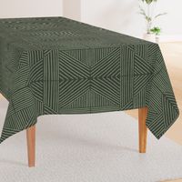 Olive Green Mudcloth Weaving Lines - jumbo 