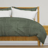 Olive Green Mudcloth Weaving Lines - jumbo 